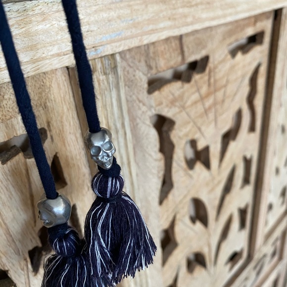 Zadig & Voltaire Cotton Navy Mini.  Elastic band + tie waist for comfort. - Picture 4 of 10